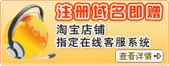 注册域名赠在线客服系统